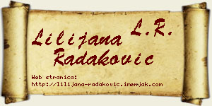 Lilijana Radaković vizit kartica